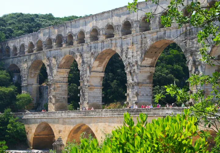 Pont Du Gard Aqueduct Famous Landmark In France