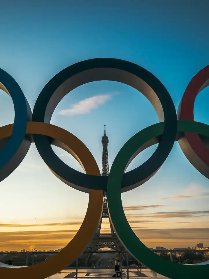 Trocadero Paris With Iconic Olympic Games Rings Tourist Activities In France